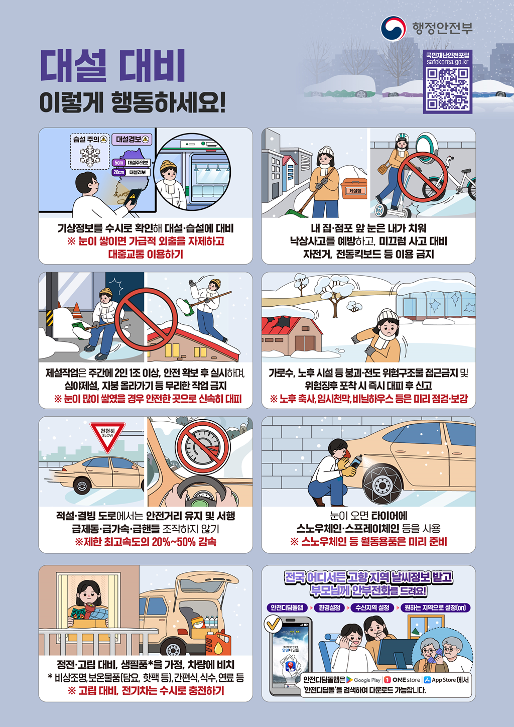 26. 1월 대설대비 행동요령 이미지1