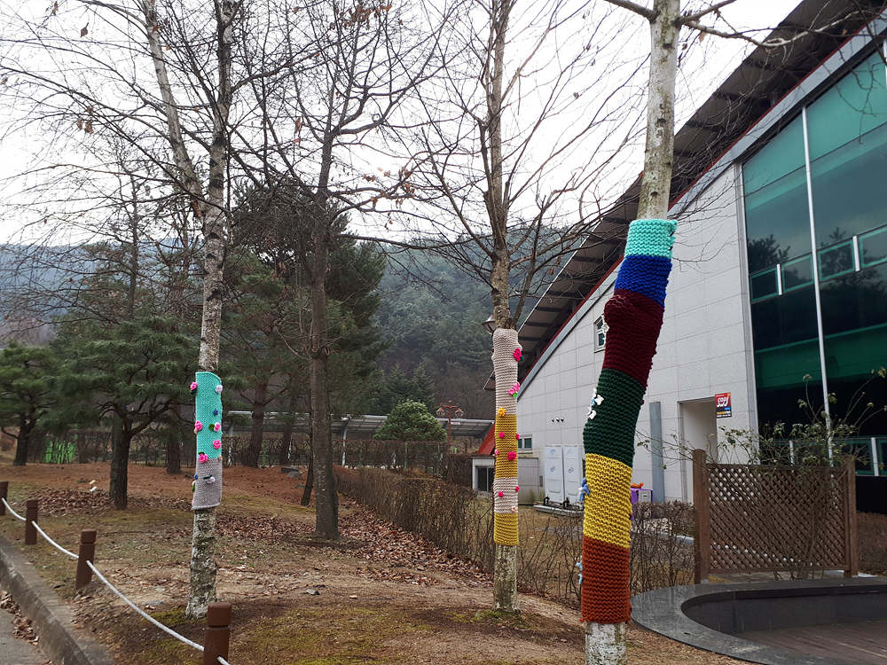 나무들의 겨울 준비(Graffiti knitting) 이미지4
