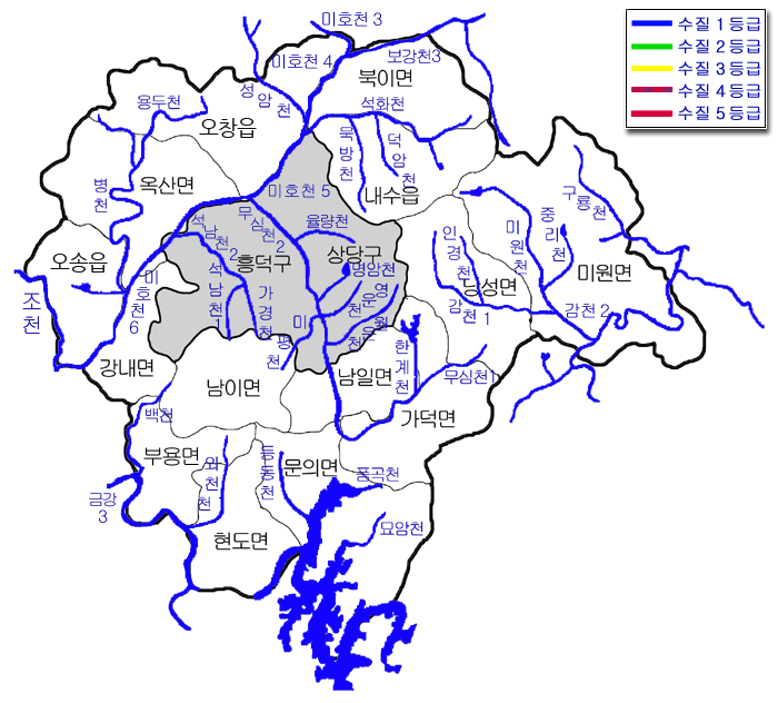 청주청원 하천도