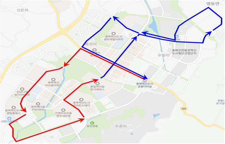 버스정류장 위치안내 이미지입니다.