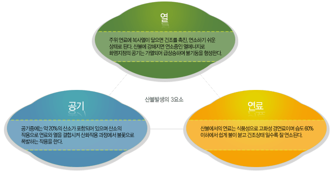 산불발생의 3요소