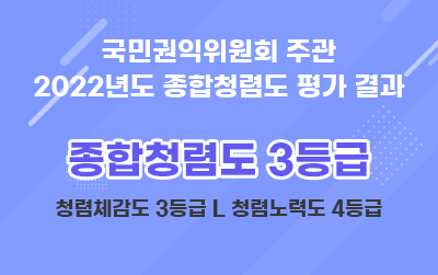 2022년도 종합청렴도 평가 결과